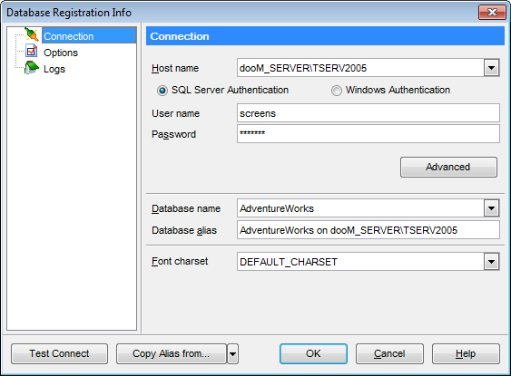 hs3251 - Editing connection properties