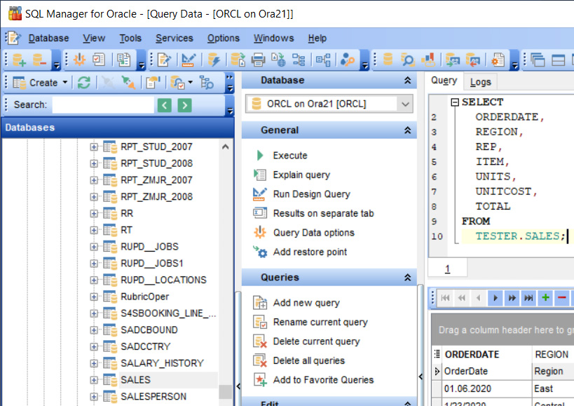 SQL Manager For Oracle SQL Manager